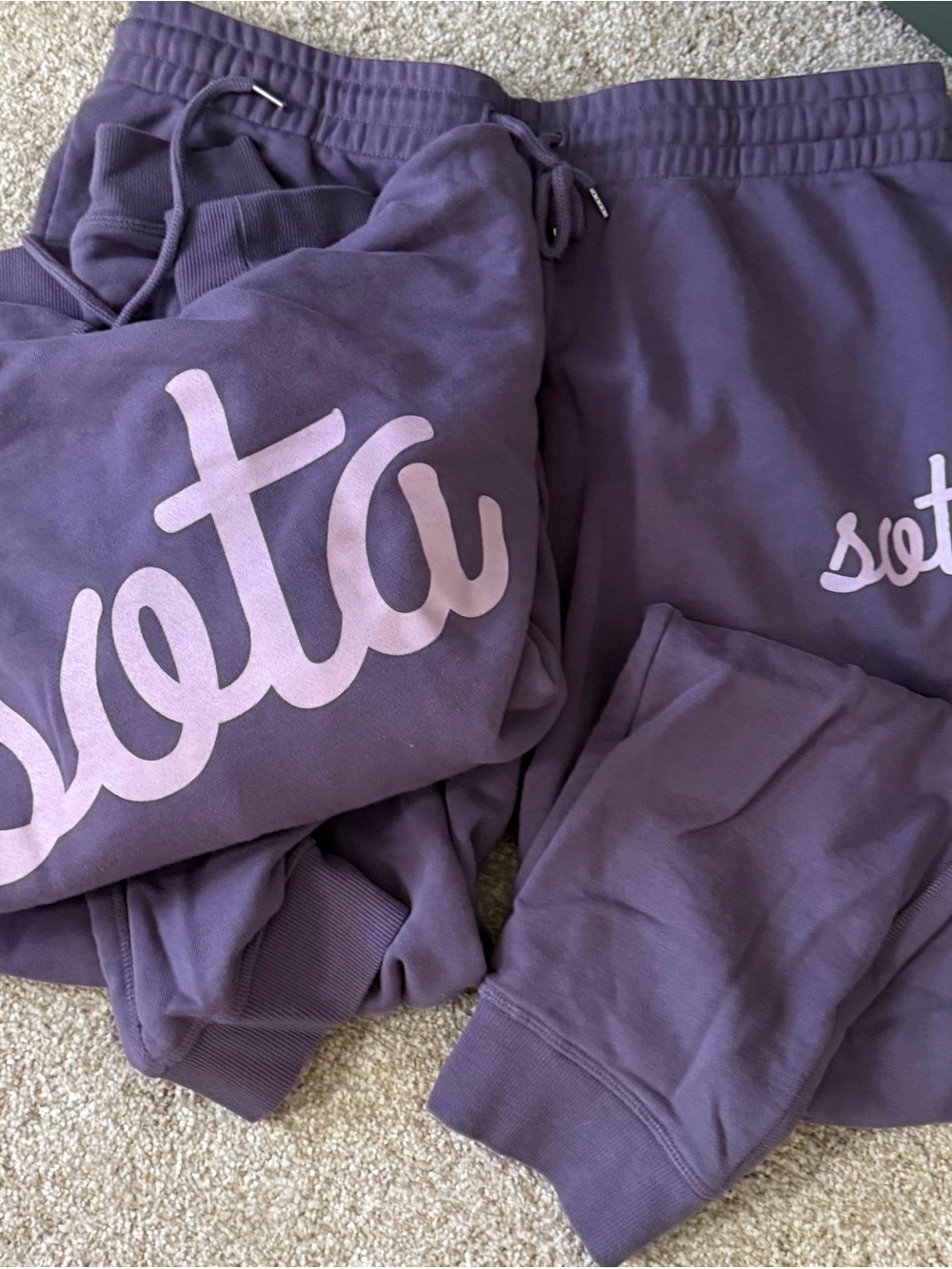 Sota Purple Script matching set
